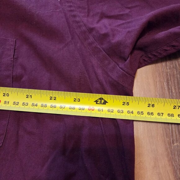 Hill & Archer Dress Shirt Mens 17 Long Sleeve Burgundy Single Needle Tailoring - Picture 3 of 5